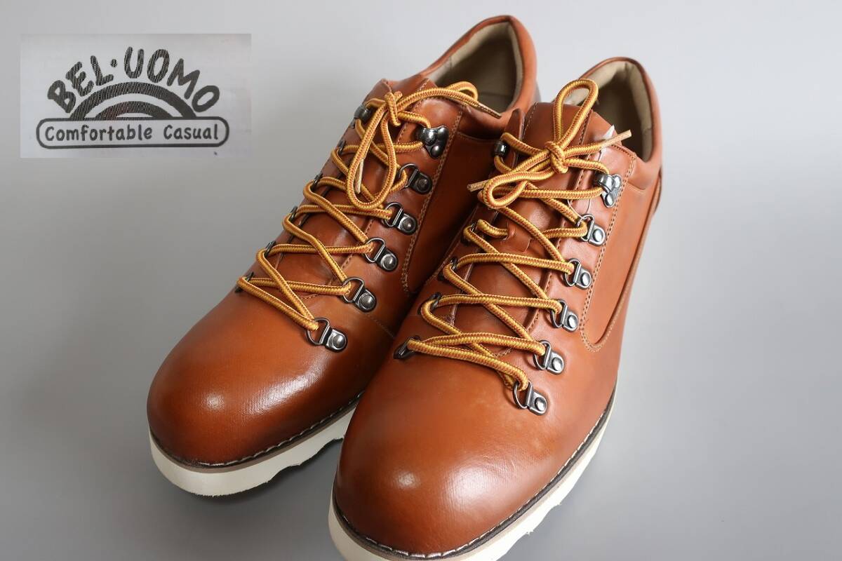 新品 BEL-UOMO メンズ ワークブーツ ローカット 1008 BR 29cm拍卖
