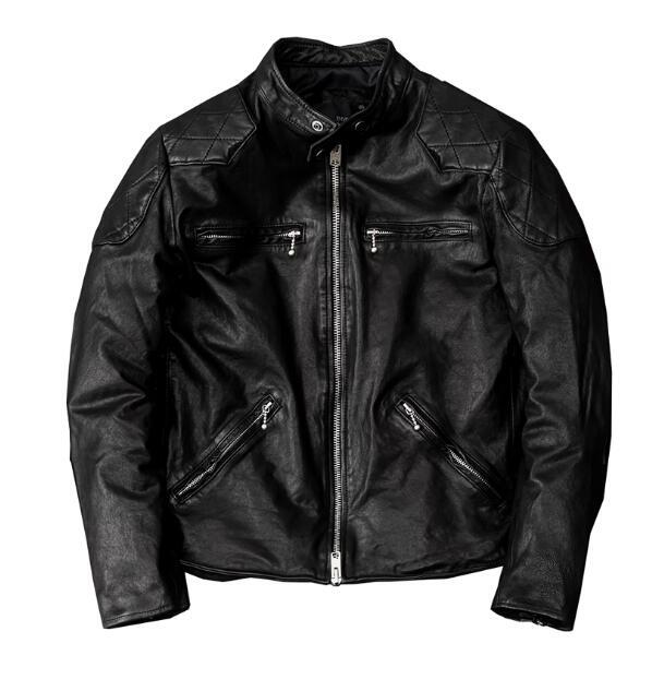 人気ライダースジャケット シングルライダース バイクレザー シープスキン本革革ジャン 羊革 レザージャケット メンズファッション S~5XL拍卖