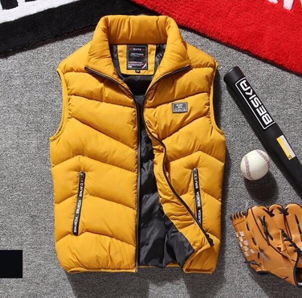 新品高品質ダウンベスト 中綿ダウンベスト 秋冬アウター メンズイエロー拍卖