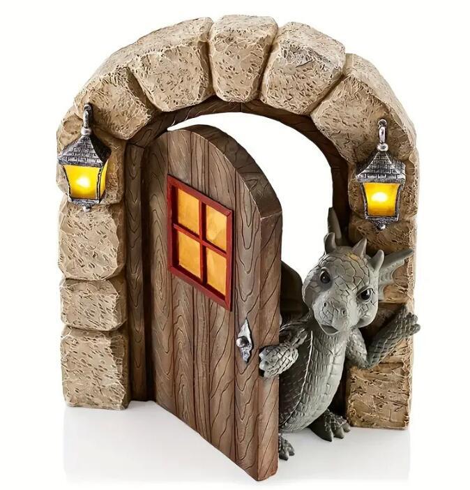 新入荷 リトルドラゴン ガーデニングオブジェ 置物 ガーデンオーナメント ガーデンオーナメント ツリーインテリア 壁掛け ファンタジー 庭拍卖