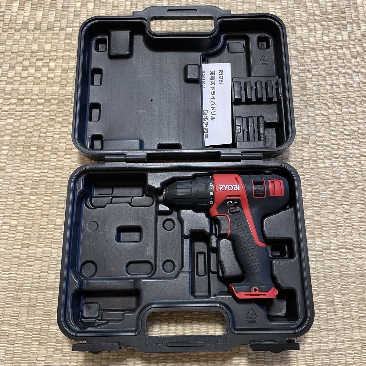 【美品】RYOBI 充電式ドライバドリル BD-1110L1 リョービ 京セラ 10.8V 本体 ケース拍卖
