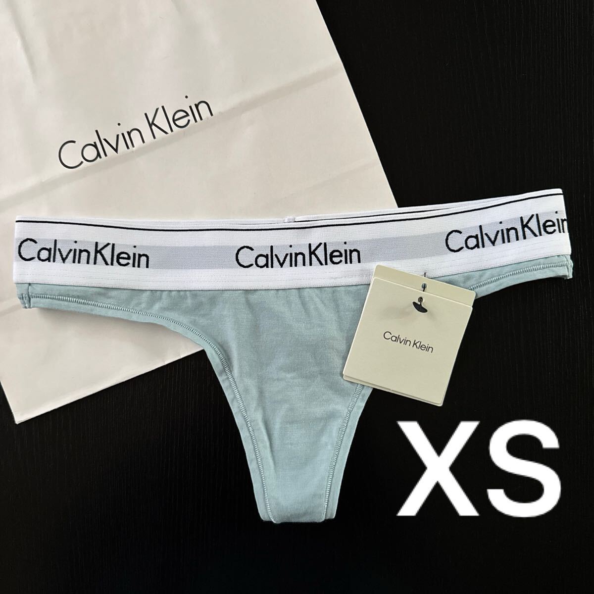 Calvin Klein カルバンクライン レディース ショーツ XS S Tバック 下着 タンガ コットン 綿 ランジェリー ハワイ ブルー アイコンコットン拍卖