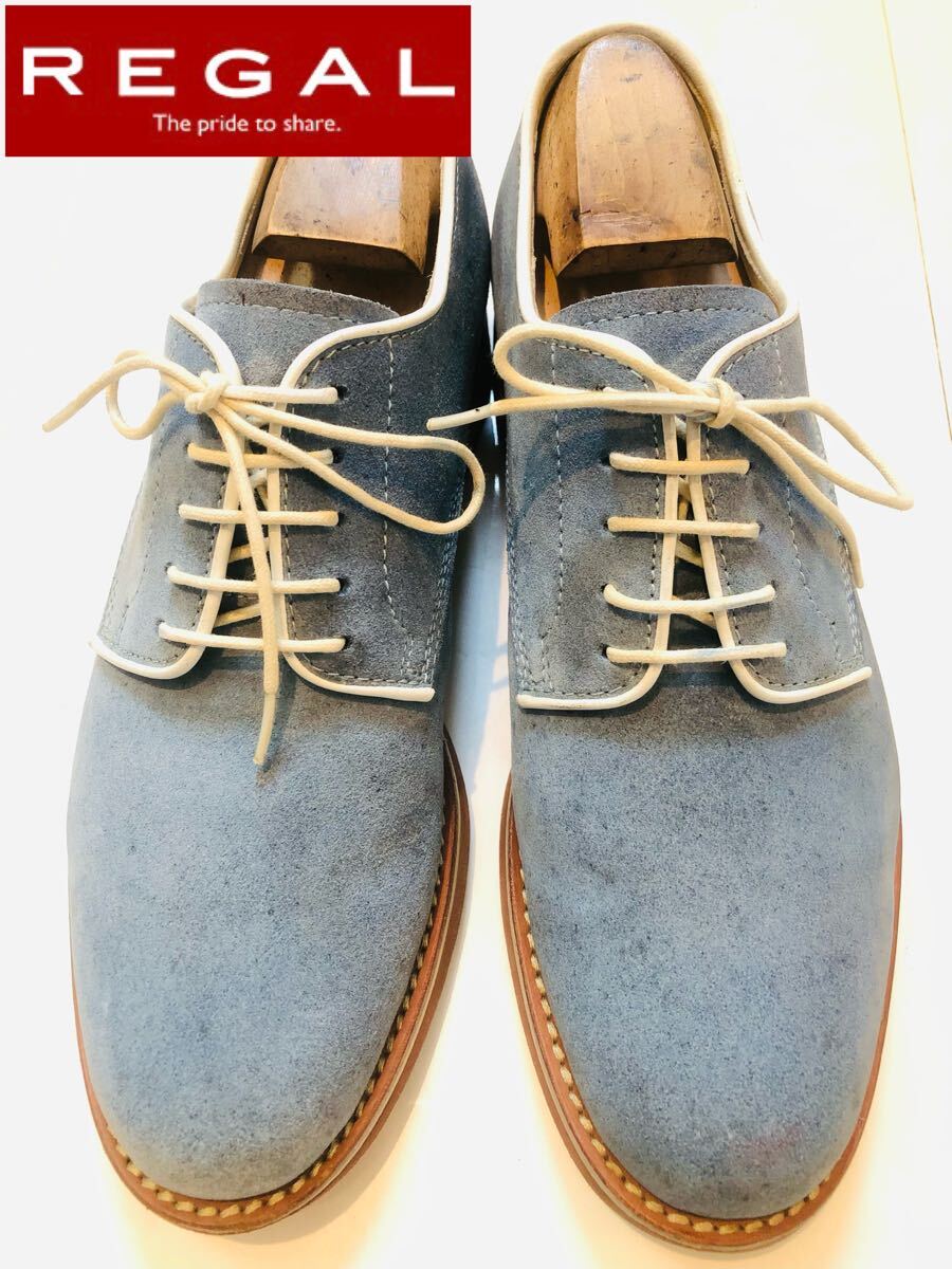 ★美品★定価26,400円!リーガルスタンダード スエード プレーントゥ 24.5EE拍卖