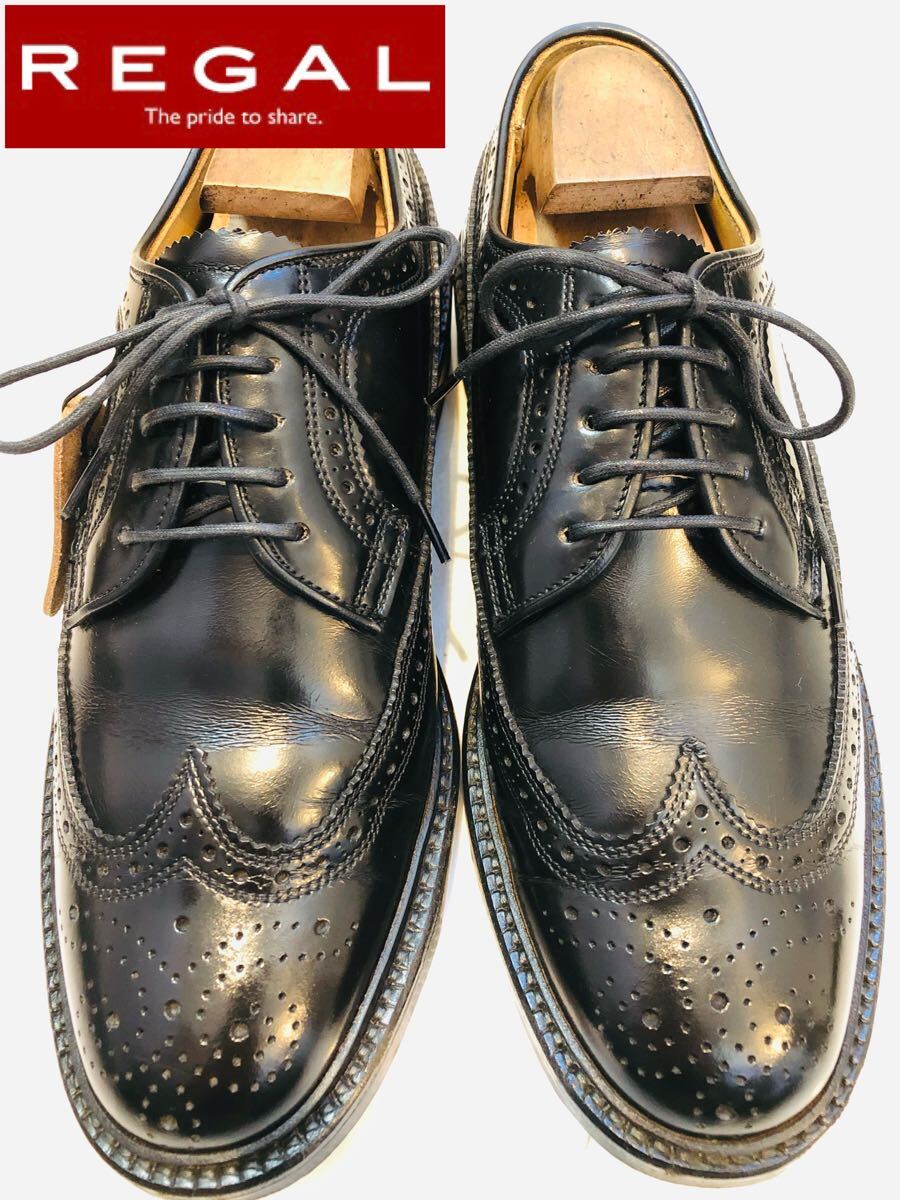 ★超美品!使用数回のみ★リーガル REGAL 2589 ウイングチップ ビジネスシューズ 24EE拍卖