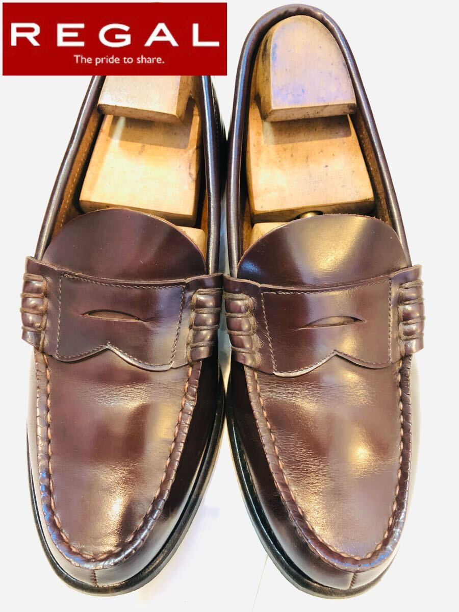 ★超美品★定価30,800円!リーガル REGAL 2177 コインローファー 24.5EE拍卖