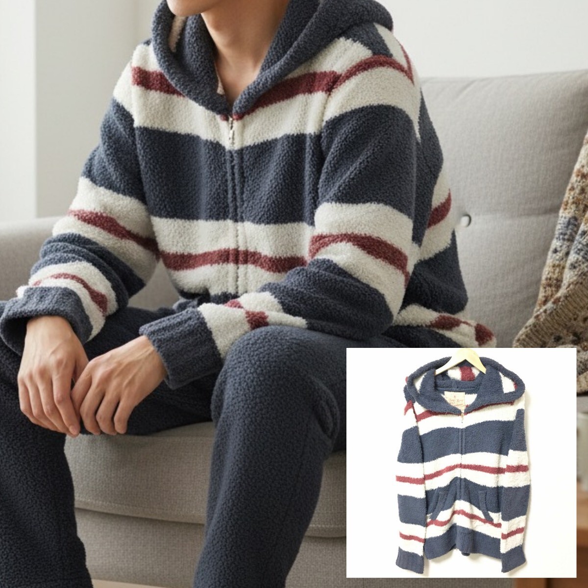 良質な着心地◎【GELATO PIQUE】ジェラートピケ フーディ ボア フリース パーカー ジャケット もこもこ ルームウェア 白 赤 青 F/Y34191fF拍卖