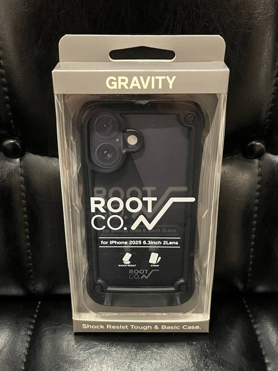 ROOT CO. iPhone17 GRAVITY Shock Resist Tough & Basic Case. ブラック 黒 スマホケース アウトドア拍卖