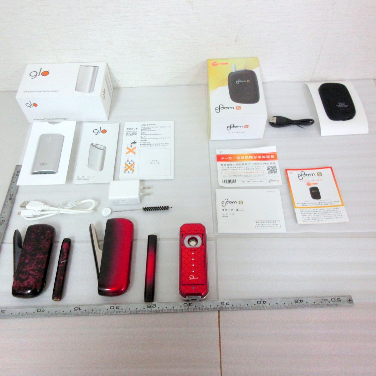 ジャンク 現状品 加熱式タバコ glo Ploom S 本体セット まとめ売り アクセサリー・ケース・充電器 など/ガ1126-8拍卖