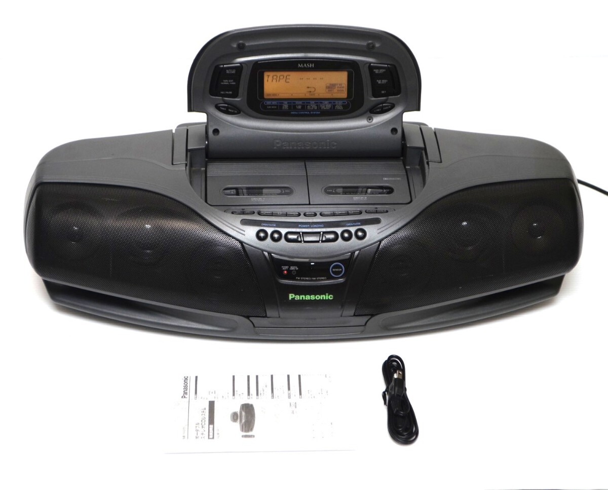 【稀少/銘機】Panasonic パナソニック RX-DT75 バブルラジカセ コブラトップ CD TAPE AM FM RX-DT95 の兄弟機拍卖