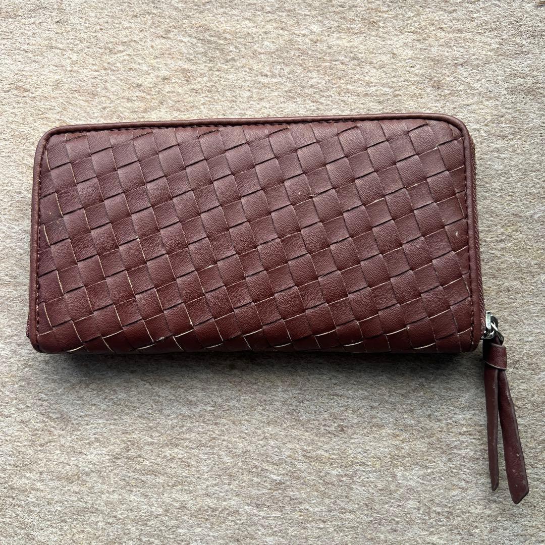 【和】● ブラウン長財布 ノンブランド カード多数拍卖