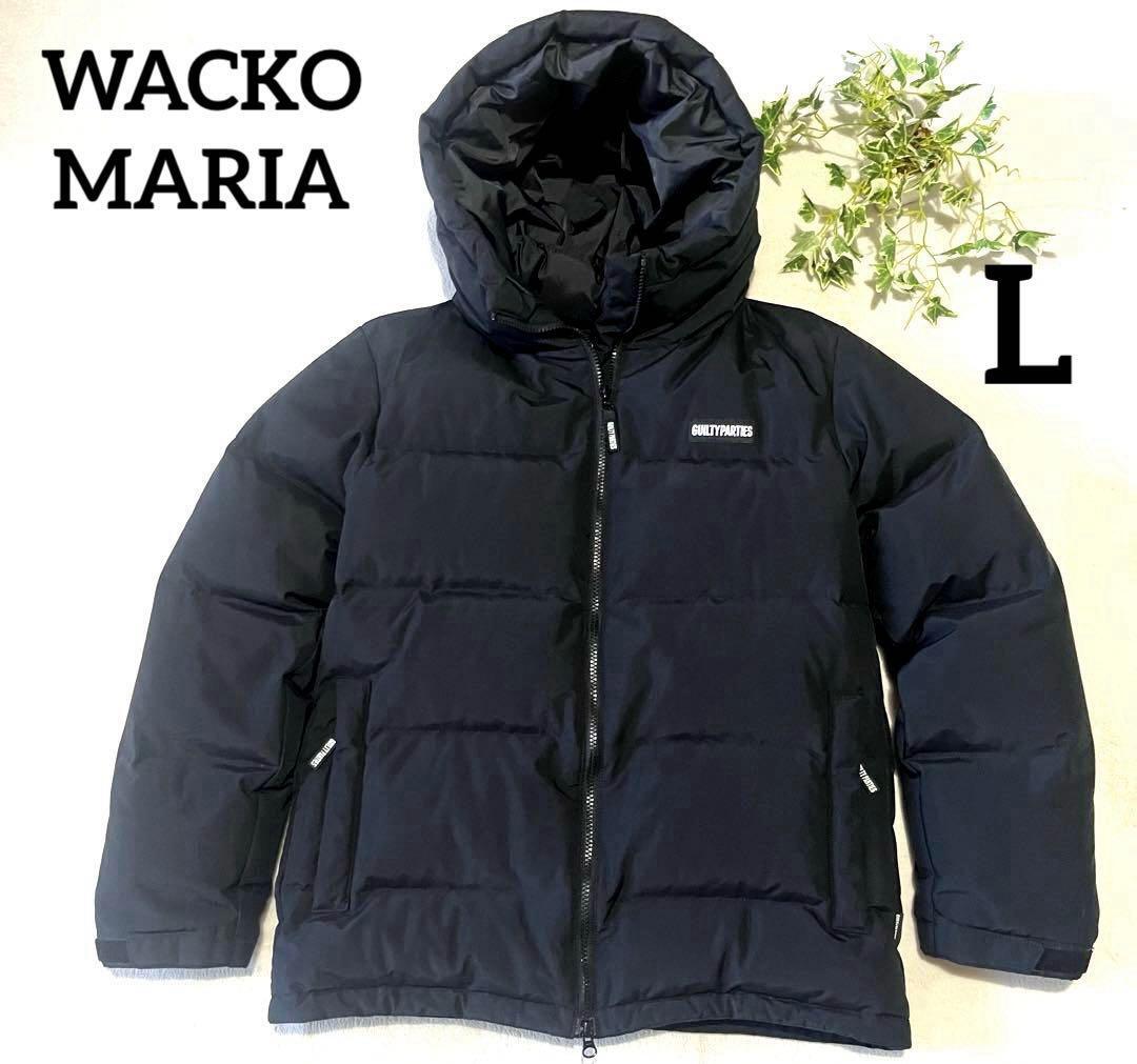 1円〜未使用級 WACKO MARIA ワコマリア ダウンジャケット ブラック 黒 肉厚 メンズ L GUILTY PARTIES ダブルジップ フード 防水ジッパー拍卖