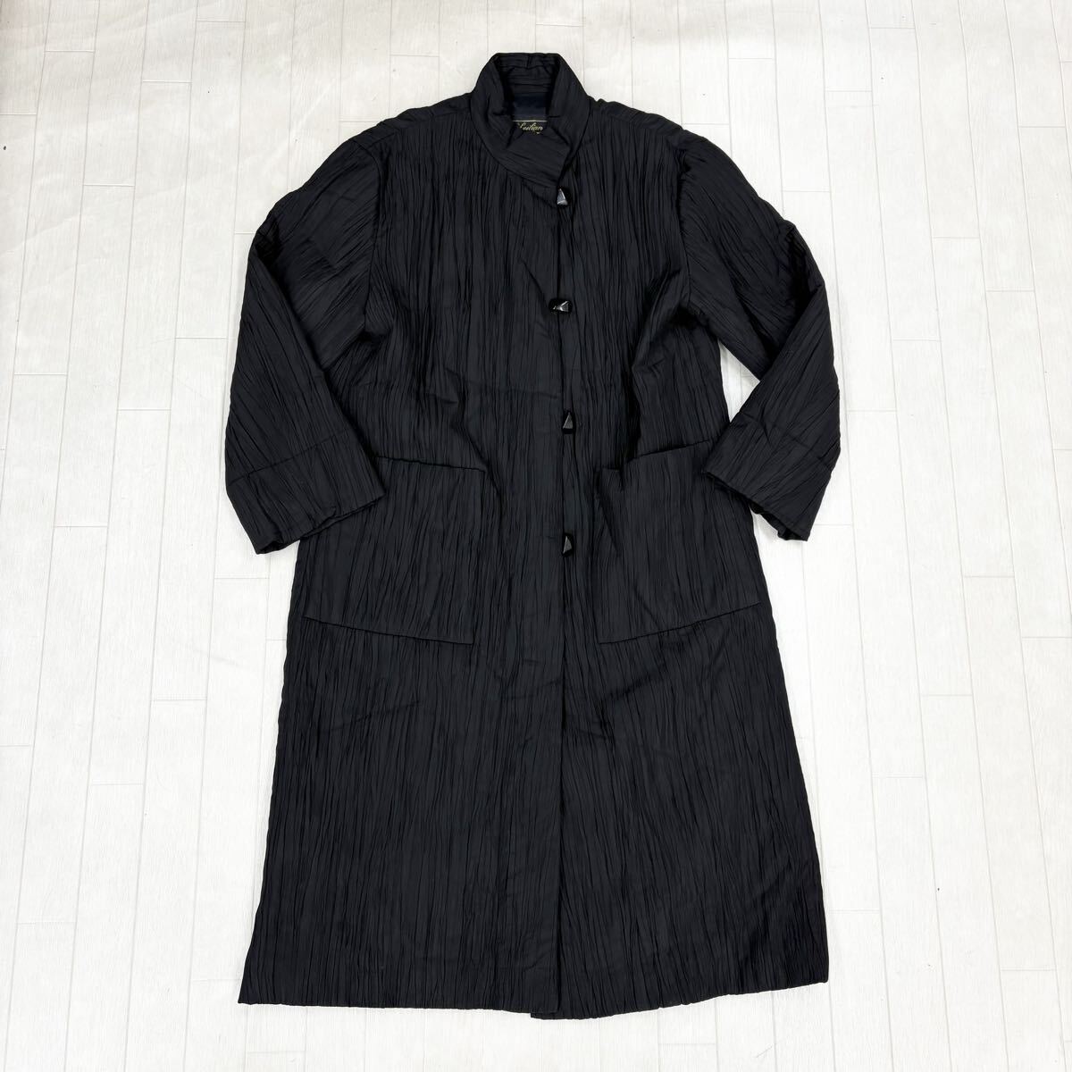 M30〓 Leilian レリアン 中綿ロングコート レディース サイズ9 ブラック アウター ハイネック フォーマル ビジネス カジュアル拍卖