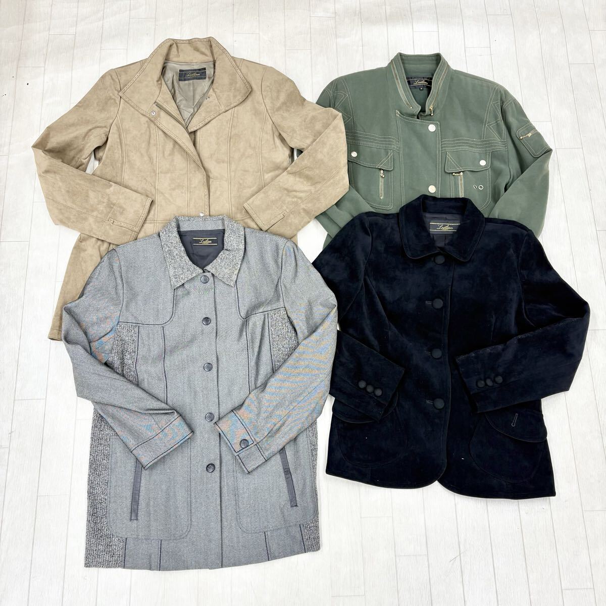 M31〓 4点セット Leilian レリアン ブルゾン ジャケット レディース サイズ9 上着 アウター カジュアル拍卖