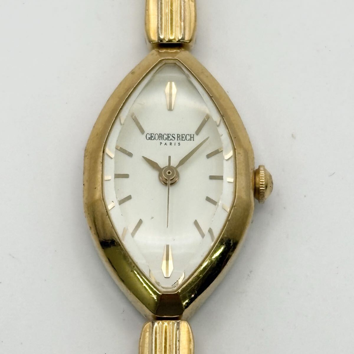 1812A〓 GEORGES RECH ジョルジュレッシュ 腕時計 レディース 時計 ウォッチ ホワイト ゴールド クォーツ 3針 服飾小物 拍卖