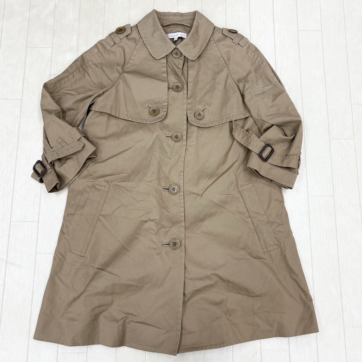 1823〓 PAUL & JOE SISTER ポール&ジョー シスター ミドルコート レディース サイズ38 ブラウン アウター 上着 ライナー有り シングル拍卖