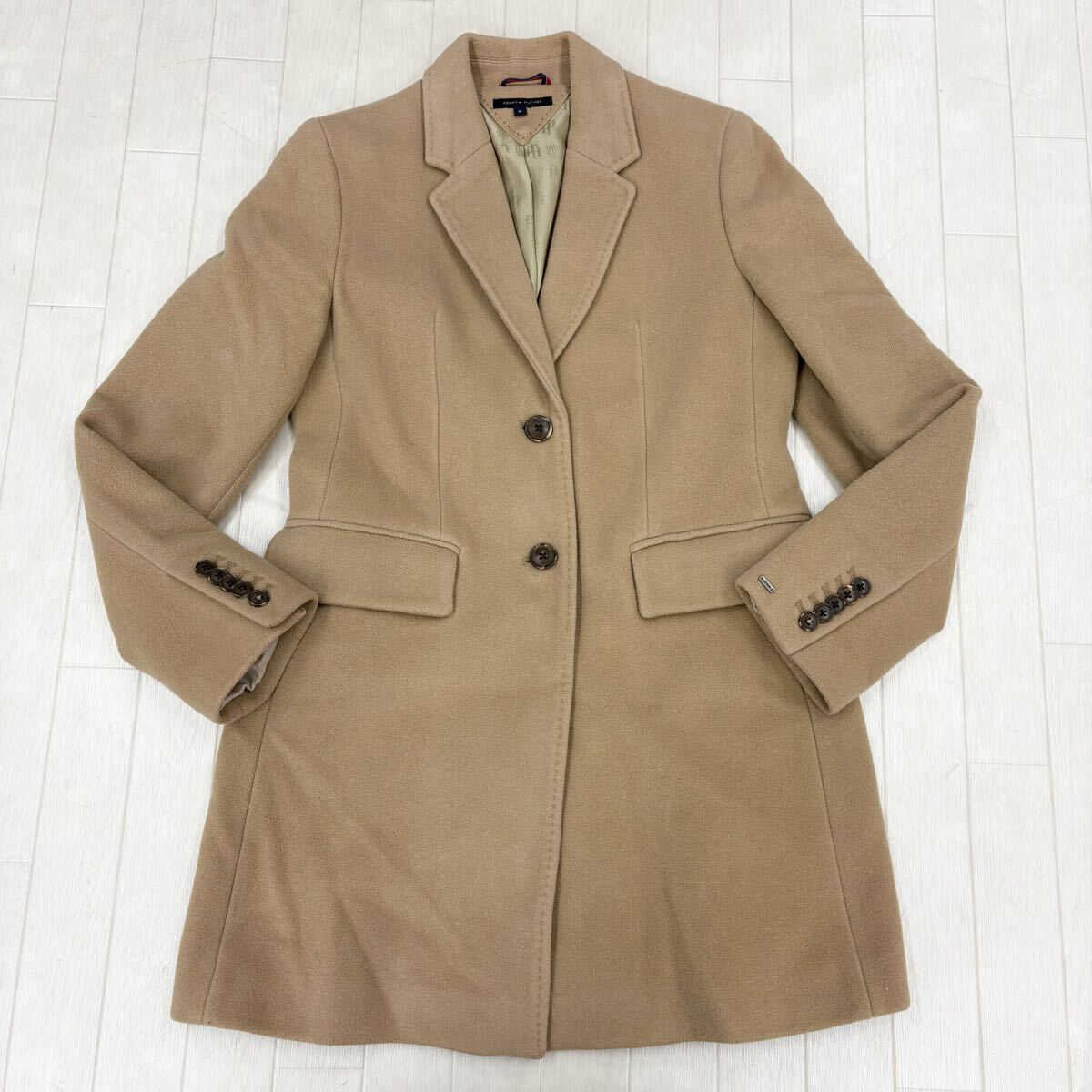 1824〓 TOMMY HILFIGER トミーヒルフィガー チェスターコート レディース サイズM アウター 上着 ミドルコート拍卖