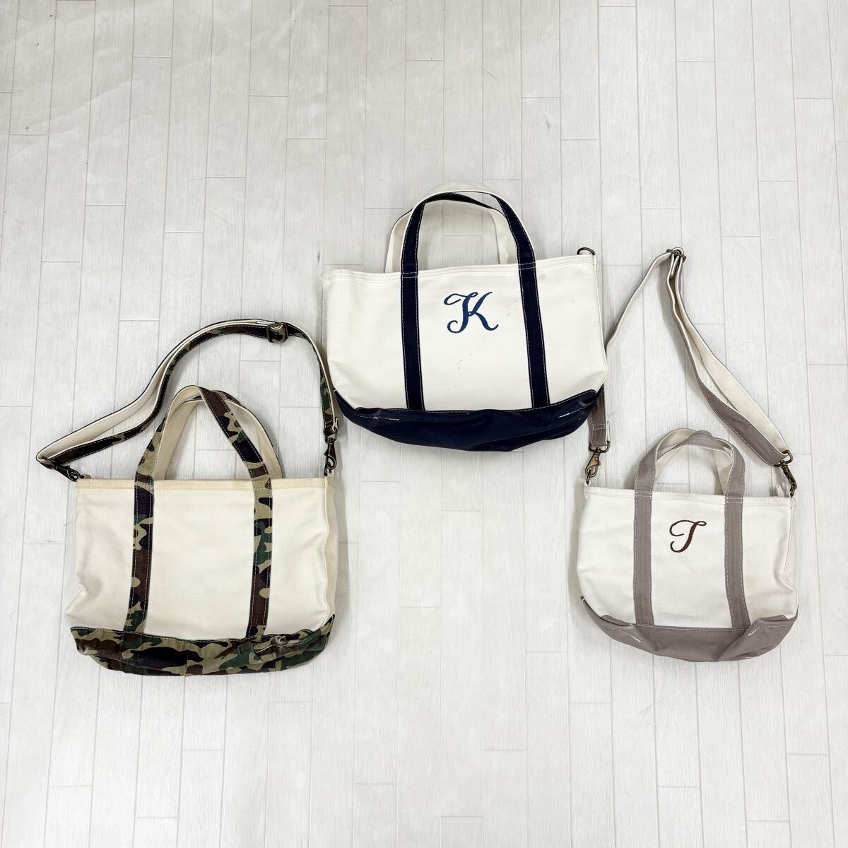 1819〓 3点セット L.L.Bean エルエルビーン トートバッグ ハンドバッグ ショルダーバッグ レディース 手提げ鞄 肩掛け鞄 キャンバス 帆布拍卖