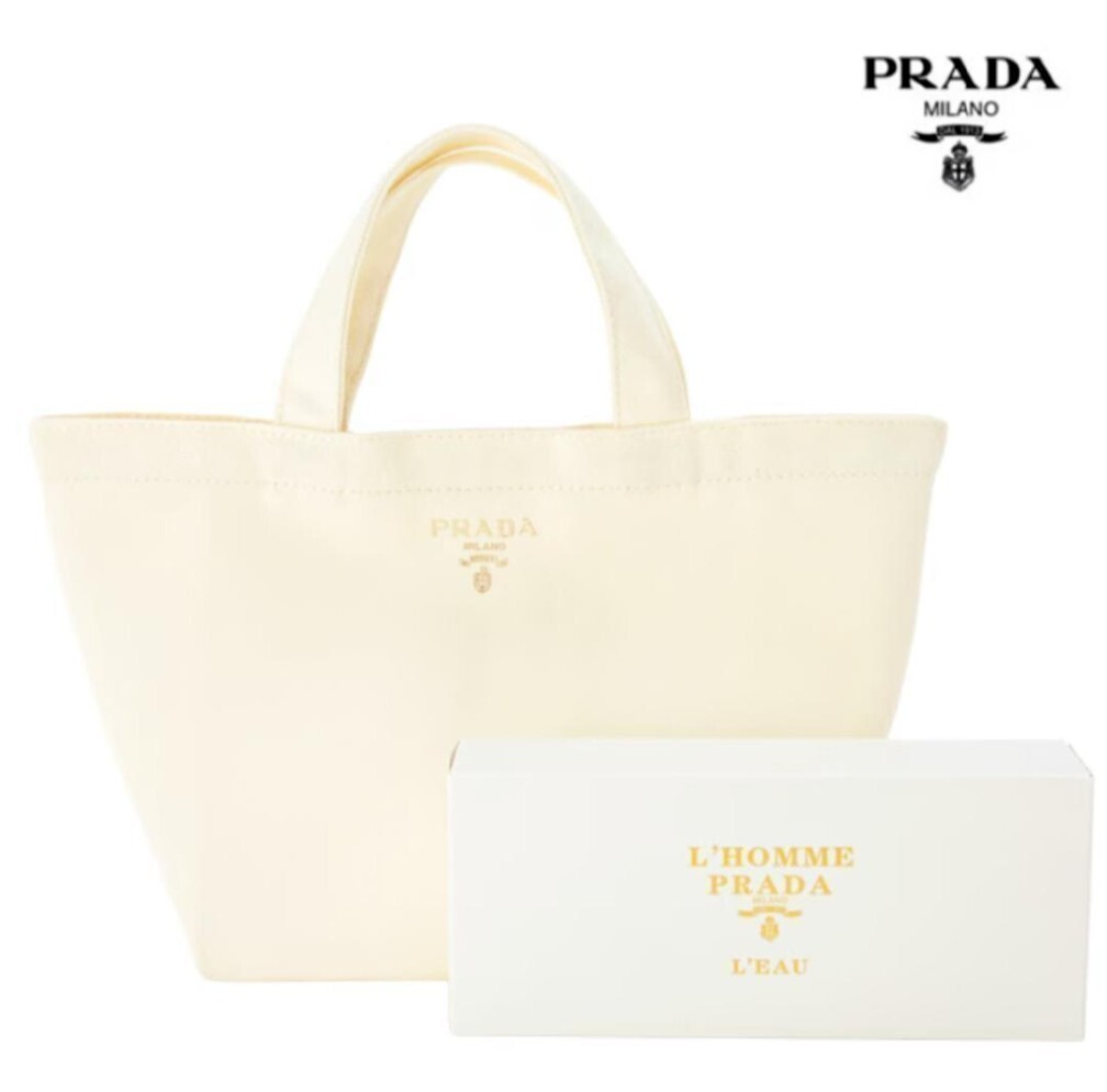 新品/未使用 PRADA/プラダ ノベルティ ミニ トートバッグ オフホワイト 送料無料拍卖