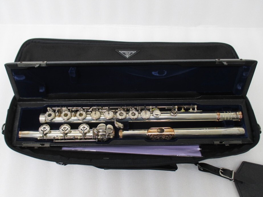 ~SANKYO フルート プリマ楽器70周年記念限定モデル 70THAG950DT R NEL/H ジャンク品~サンキョウ♪84595 銀製 リッププレート10K金製拍卖