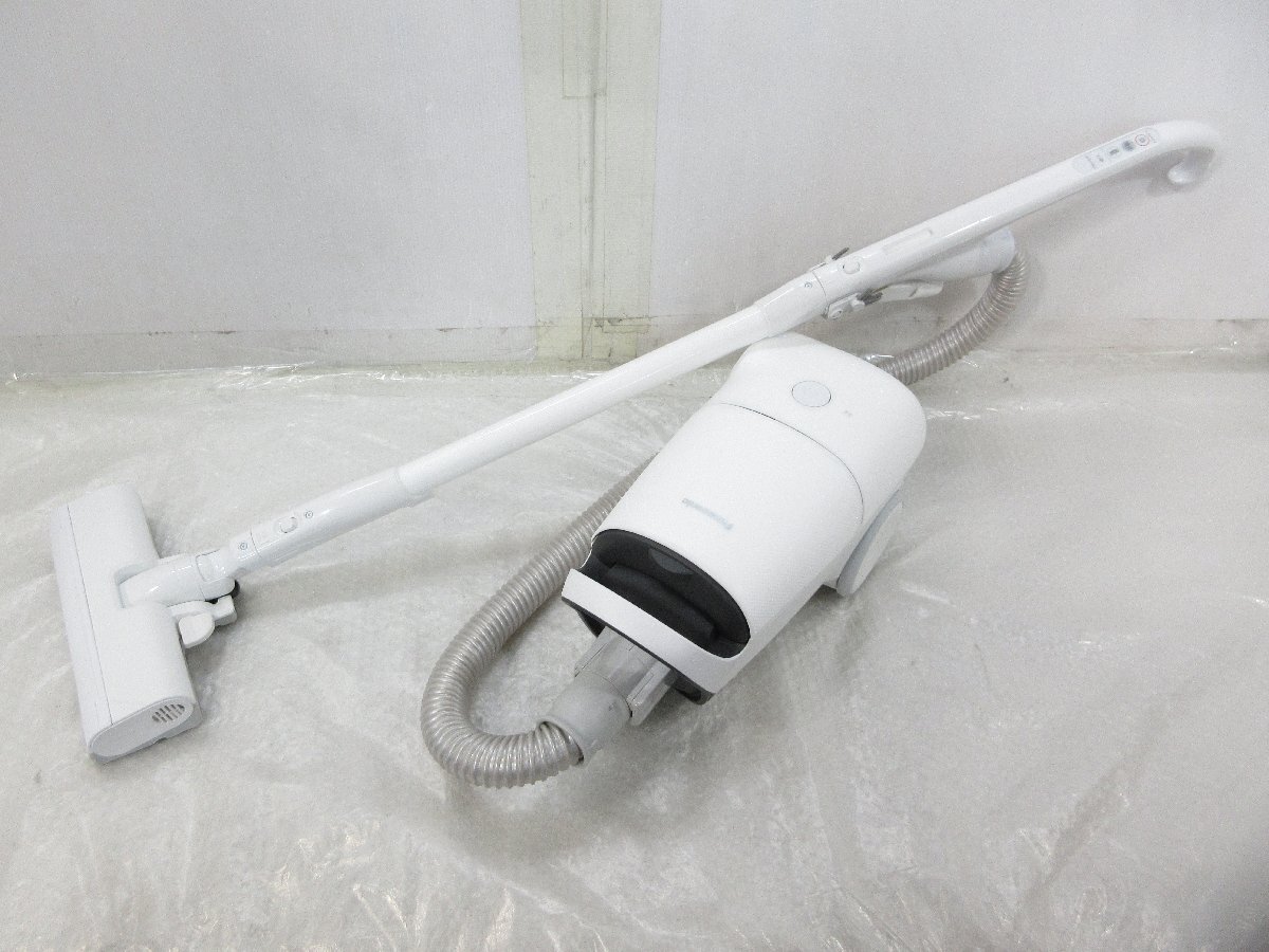 ◎ほぼ未使用 Panasonic パナソニック 紙パック式 キャニスター掃除機 驚きの軽さ からまないブラシ MC-JP870K-W ホワイト 展示品 w1171拍卖