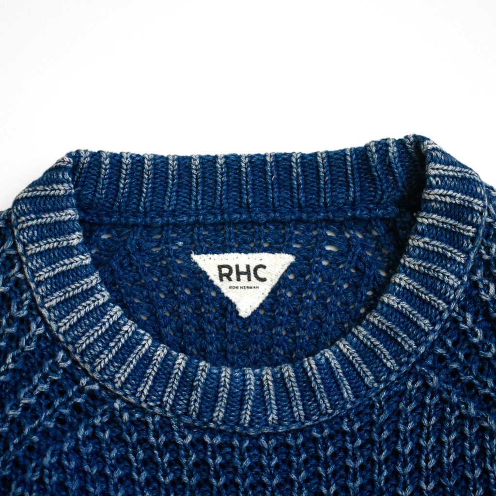 良品 RHC Ron Herman ロンハーマン インディゴ染 コットン ニット セーター L 拍卖