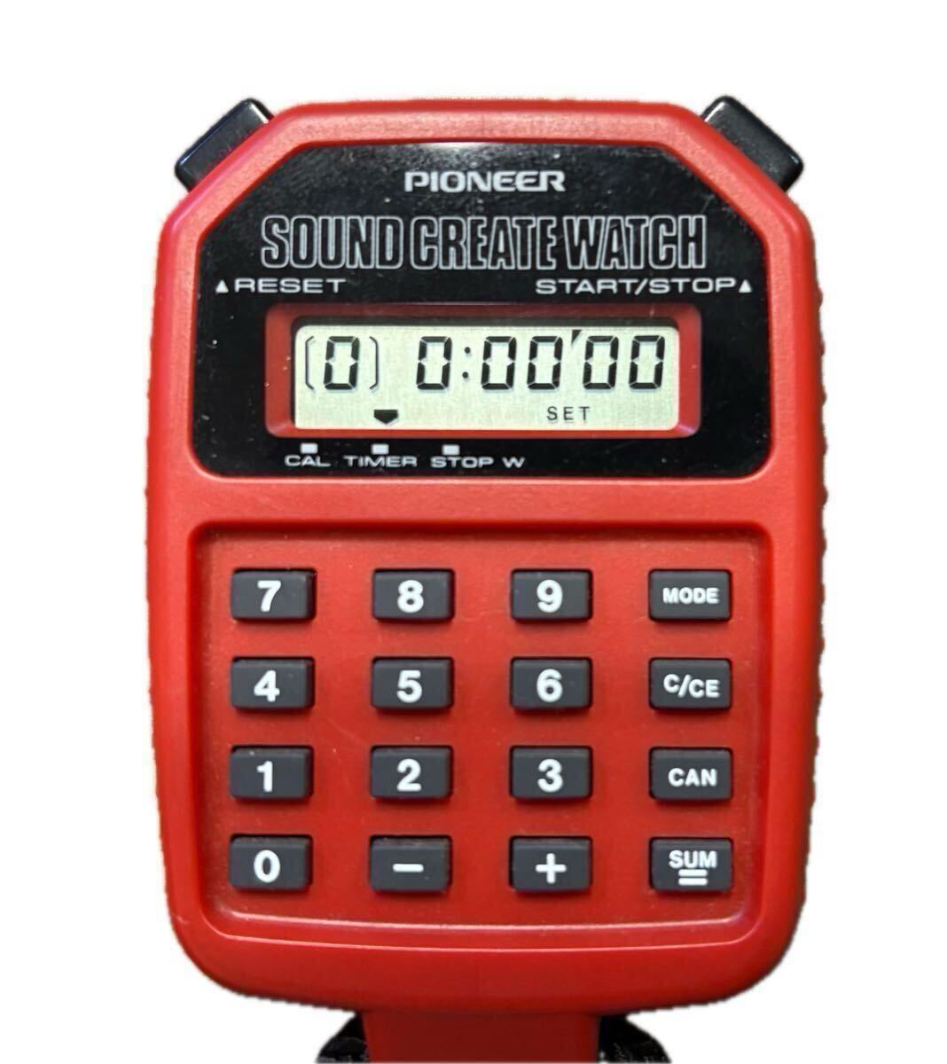 PIONEER SOUND CREATE WATCH パイオニア サウンドクリエイトウォッチ ストップウォッチ 電卓 電池交換済み S-72拍卖