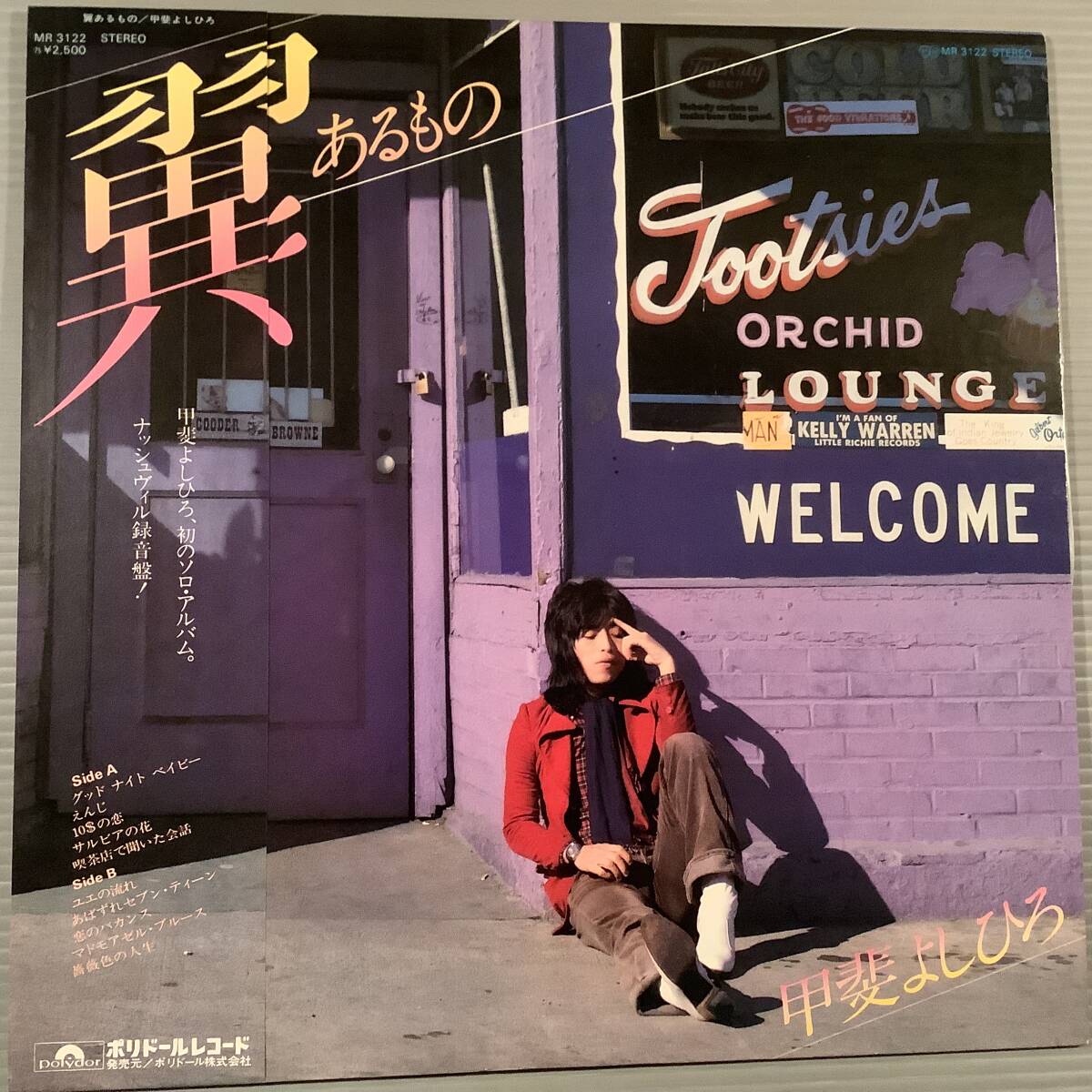 LP(ナッシュビル録音盤)●甲斐よしひろ/翼あるもの〜初のソロ・アルバム●帯付美品!拍卖