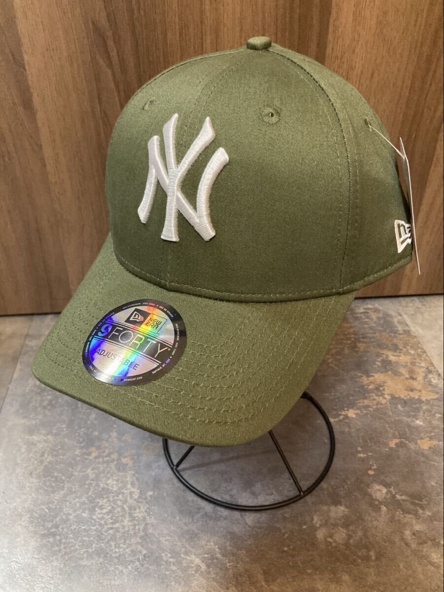 ニューエラ 帽子 NEW ERA CAP オリーブGreen系ホワイト刺繍キャップ フリーサイズ男女用拍卖