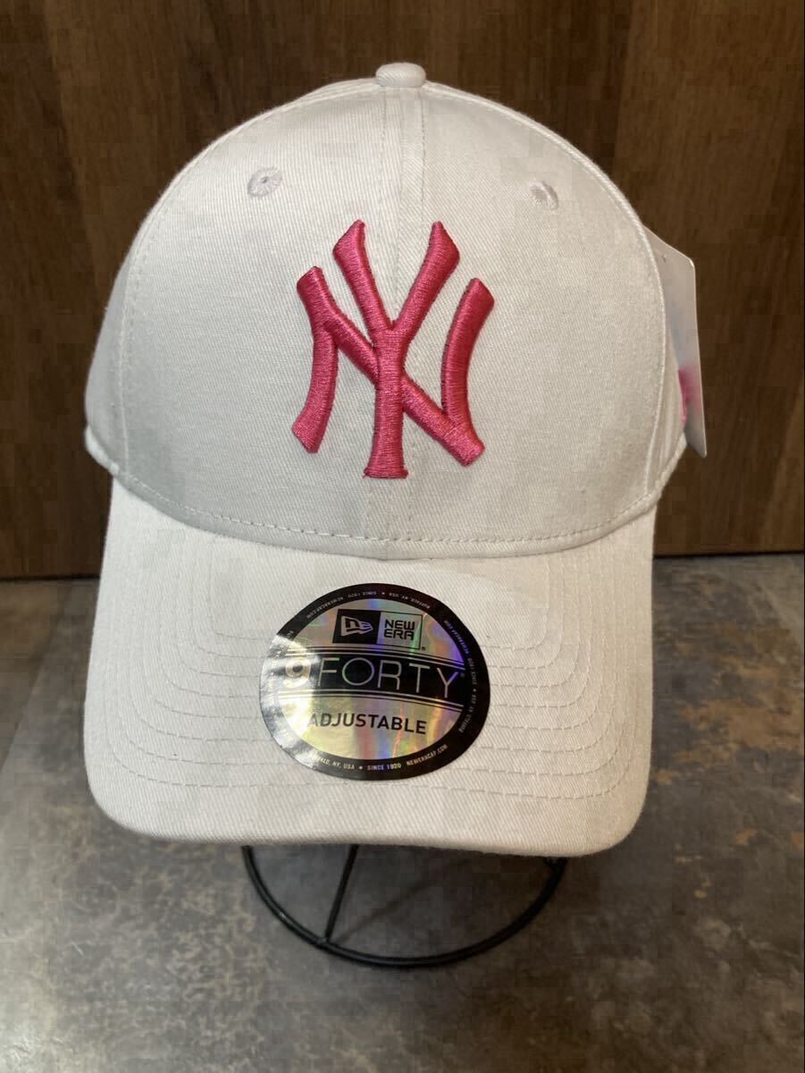 ニューエラ 帽子 NEW ERA CAP ホワイトWHITE系PIピンクPINK刺繍キャップ フリーサイズ男女用拍卖