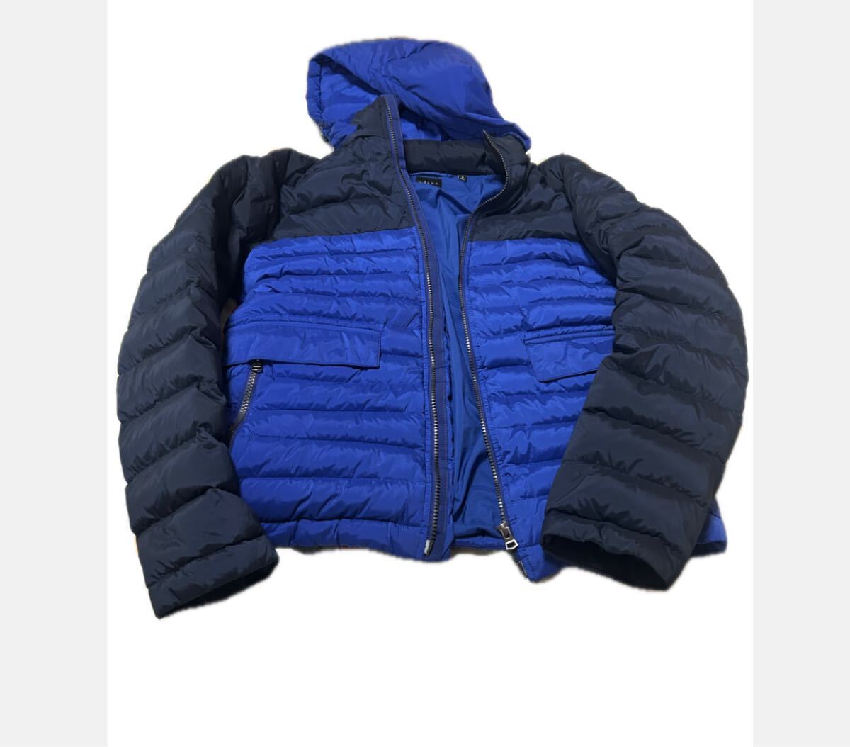 極美品 ユニクロ セオリー コラボ ショート ダウンジャケット 濃紺 青 M拍卖