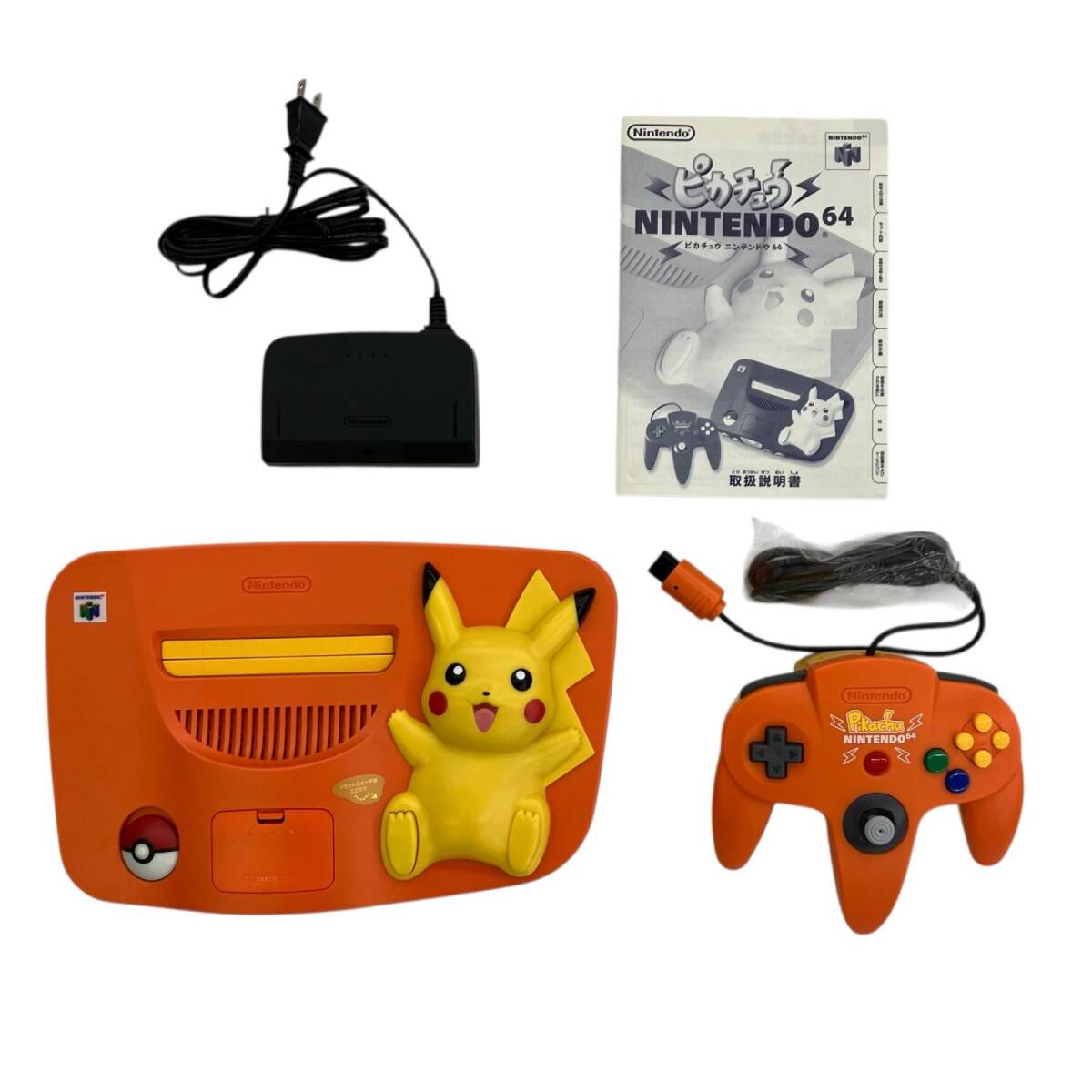 186000 通電確認のみ Nintendo 任天堂 ニンテンドウ ピカチュウ ニンテンドウ 64 オレンジ&イエロー拍卖