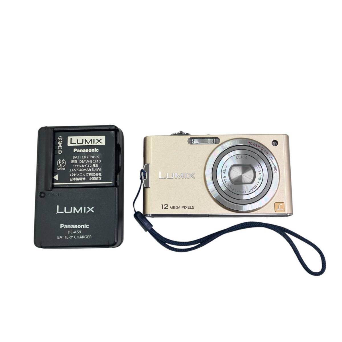 186000 動作確認済み Panasonic パナソニック デジタルカメラ LUMIX DMC-FX60 ゴールド拍卖