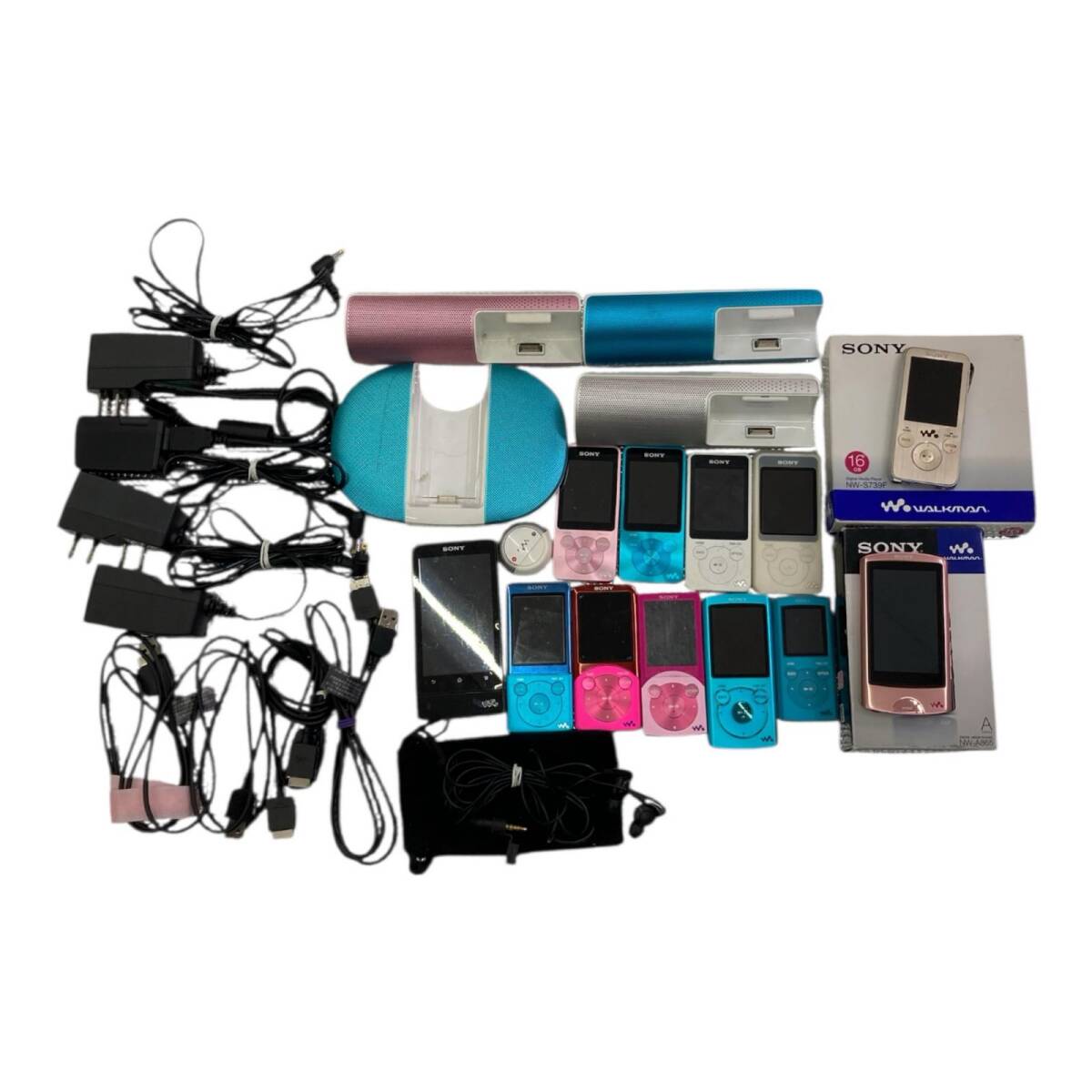 186001 動作未確認 sonny ソニー WALKMAN ウォークマン12点 スピーカー4点 ステレオマイク1点 ※動作保証はありません 17点まとめ売り拍卖