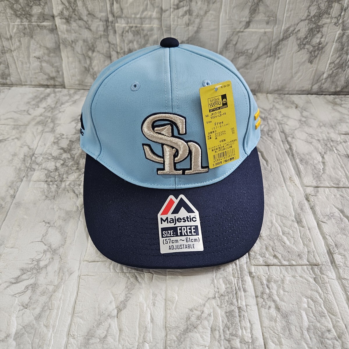 【未使用】 ソフトバンクホークス マジェスティック キャップ 帽子 フリー 拍卖