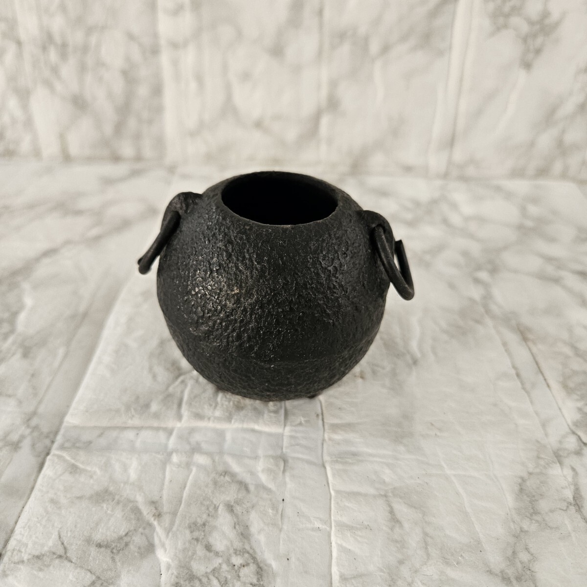 【美品】 南部鉄器 茶道具 小さな花器 飾り コレクション インテリア拍卖