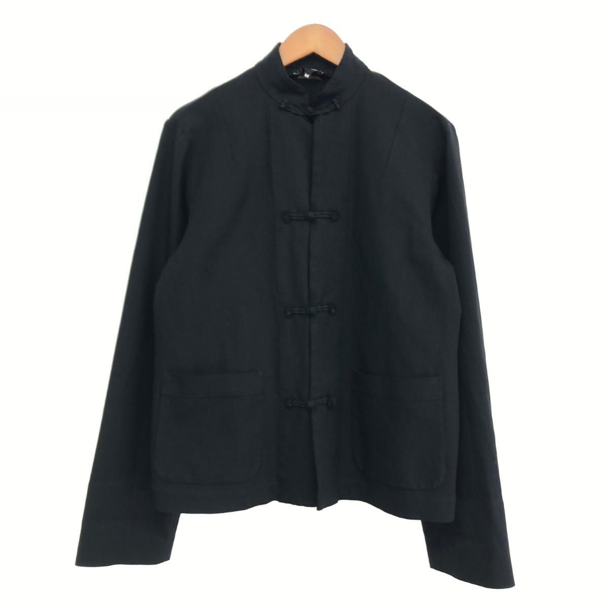 ◆BLACK COMME des GARCONS ブラックコムデギャルソン チャイナジャケット サイズ:M 1N-J033 ブラック メンズ拍卖