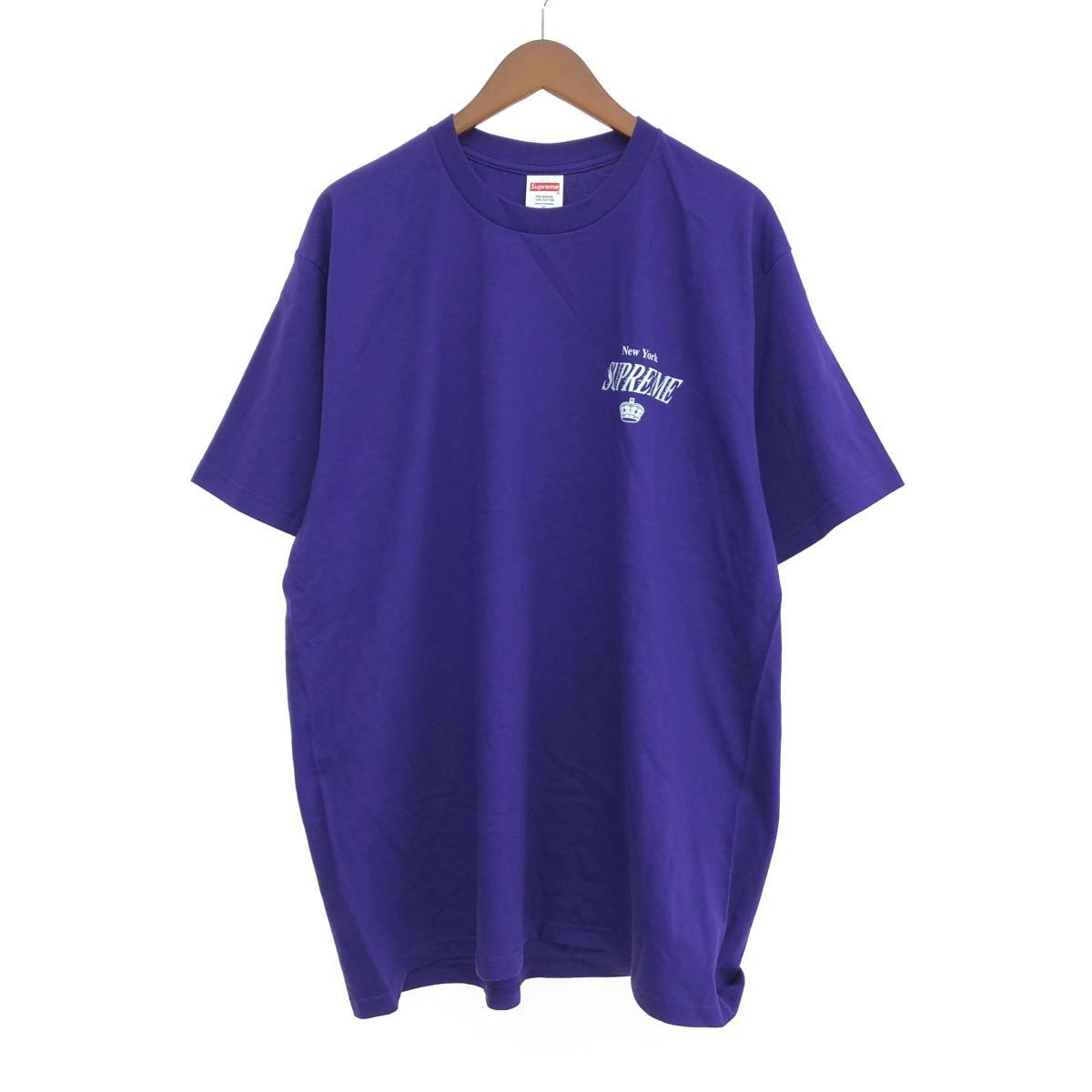 良好◆SUPREME シュプリーム 半袖カットソー/4Life Tee サイズ:XL 24FW パープル メンズ拍卖
