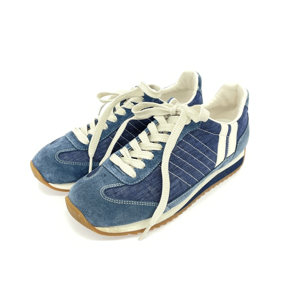 ◆Patrick パトリック スニーカー マラソンリネン 表記サイズ:39 506122 ネイビー ユニセックス拍卖