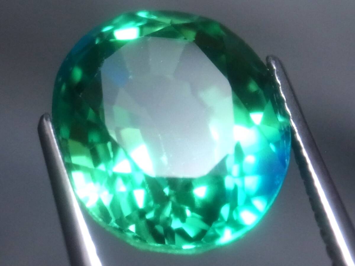 10.05ct 新品・テリ凄・ライムグリーンサファイヤ・合成コランダム拍卖