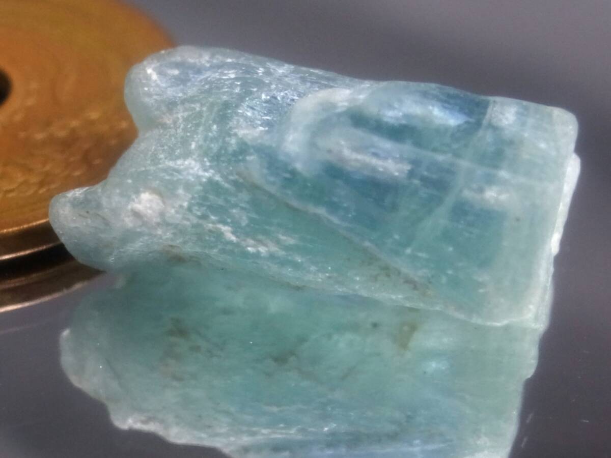 13.41ct 新品・天然サンタマリアアクアマリン原石 ブラジル・サンタマリア産拍卖