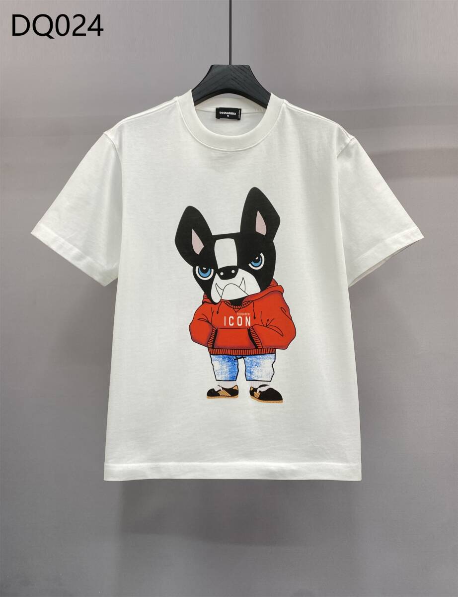未使用 DSQUARED2 サイズL ディースクエアード Tシャツ 半袖Tシャツ DQ024 ホワイト拍卖