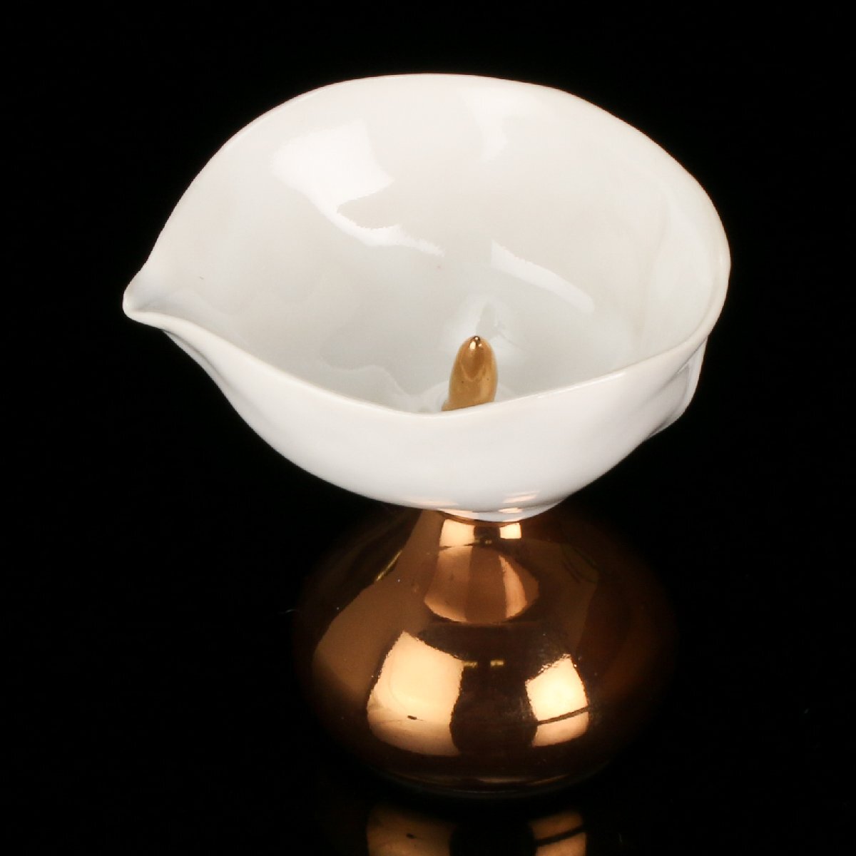 久保田哲平『金銀彩 Calla lily 置盃 金台』替台付 本物保証 送料無料 新品【松森美術】拍卖