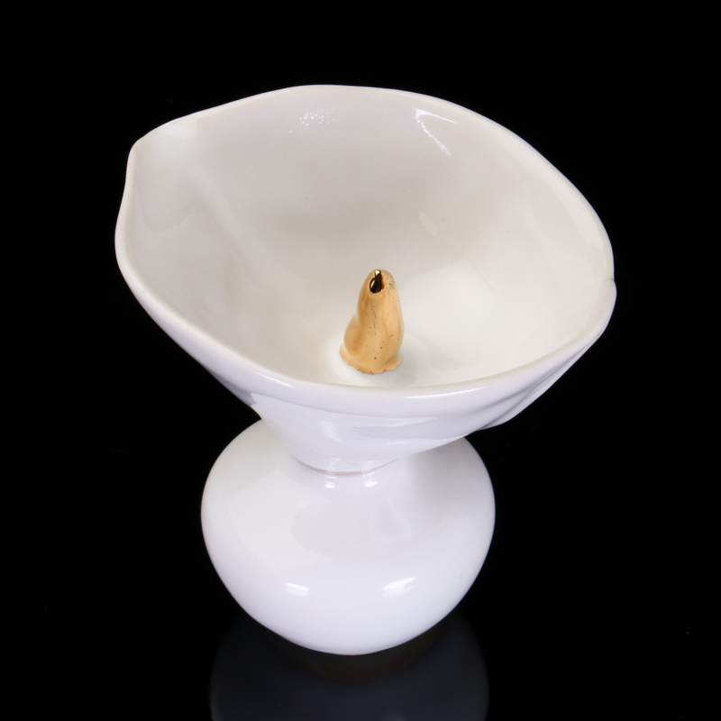 久保田哲平『金銀彩 Calla lily 置盃』替台付 本物保証 送料無料 新品【松森美術】拍卖