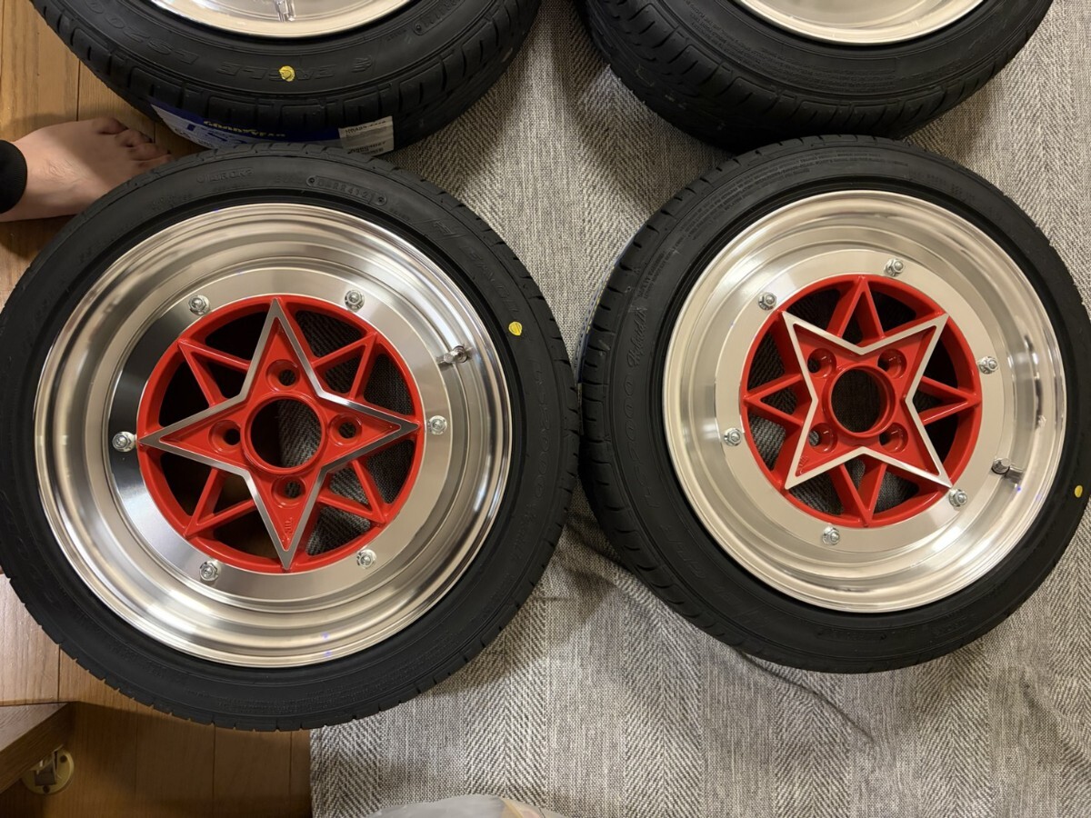 新品未使用品 スターシャーク14インチ6j+38 PDC100 4本 新品タイヤ付き拍卖