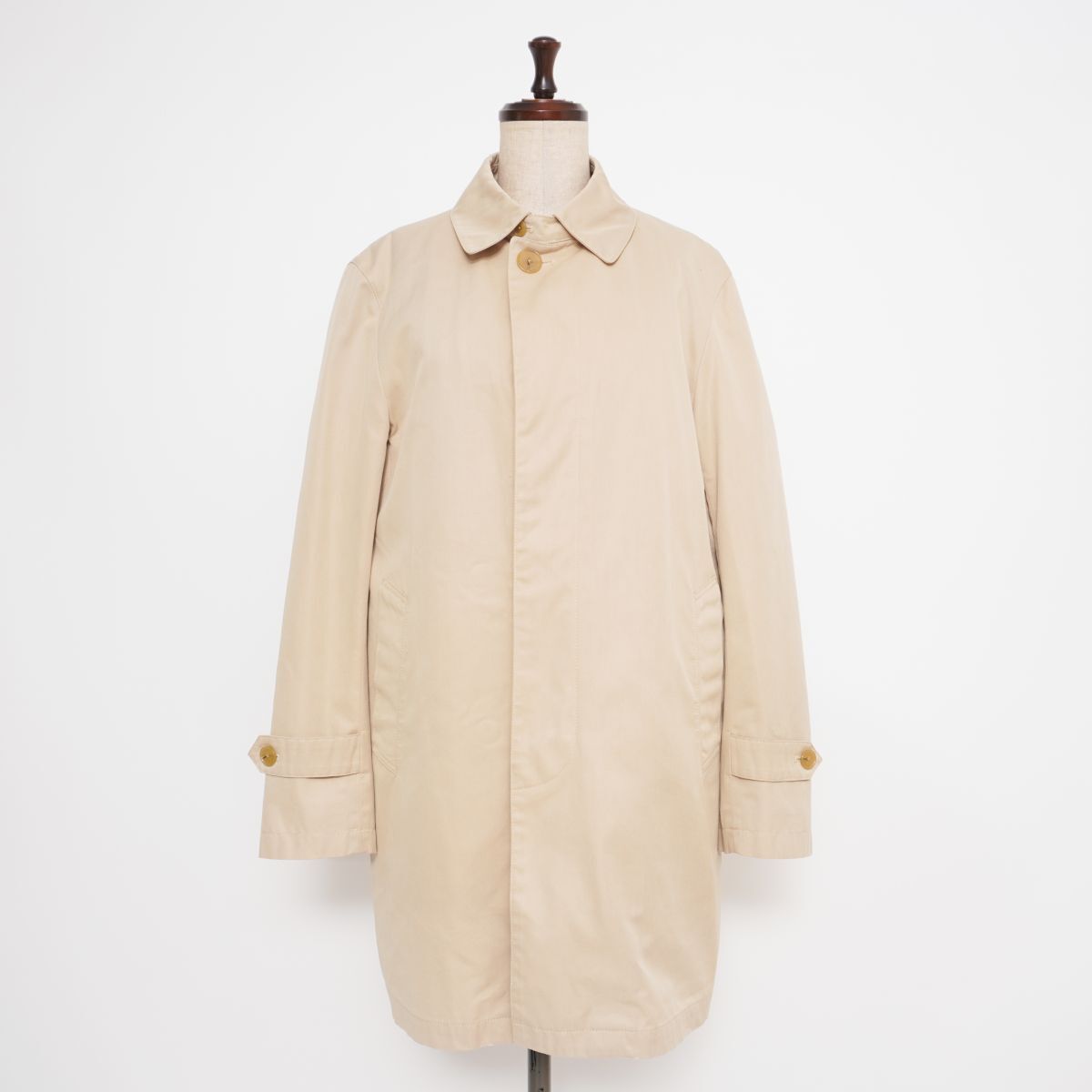 BEAMS HEART ビームスハート ギャバジンステンカラーコート キルティングライナー付 長袖 メンズ ベージュ サイズ46*KD30拍卖