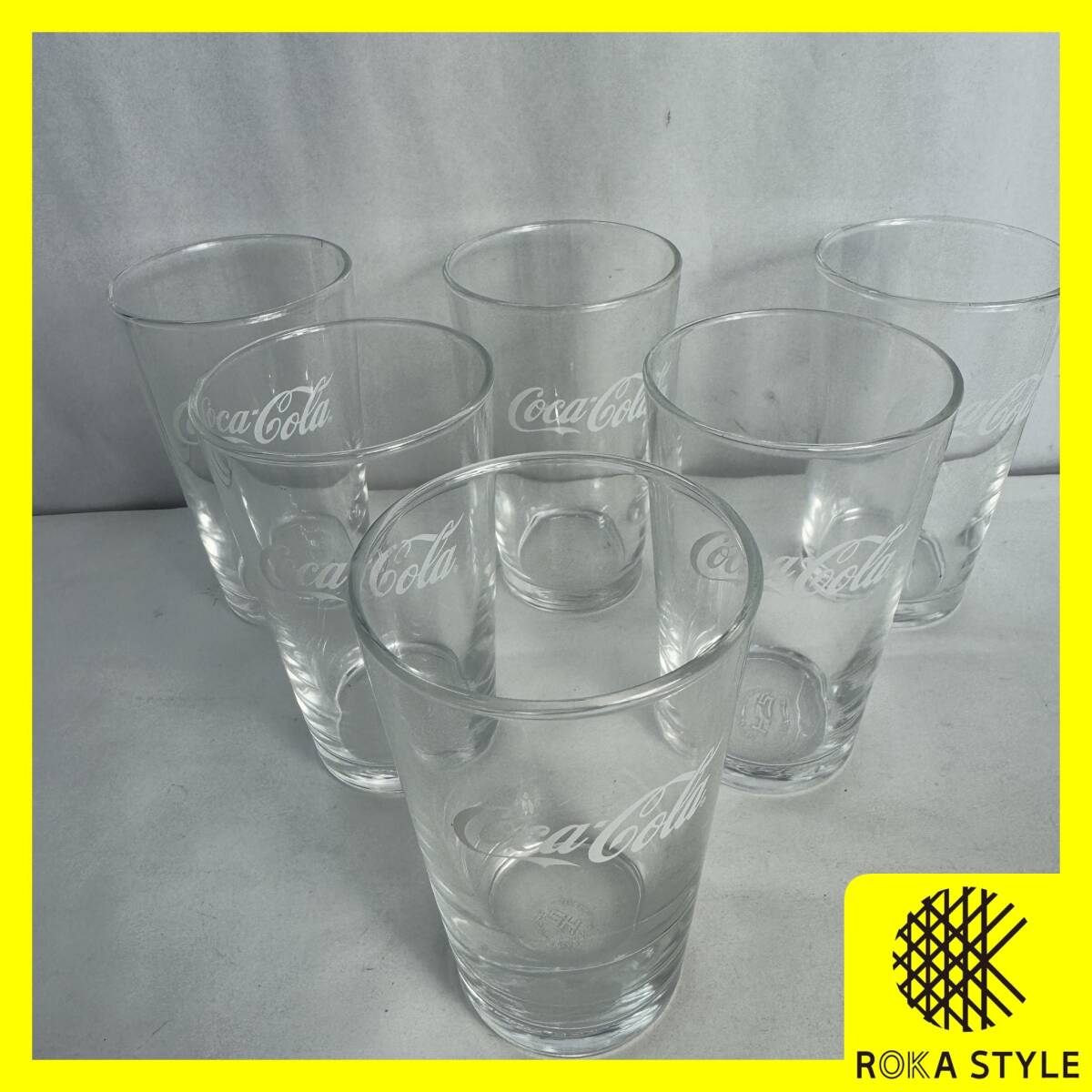 タンブラーグラス コカ・コーラ Coca-Cola 6個セット コップ カップ ガラス 硝子 洋食器 インテリア キッチン 未使用 長期保管品 K1 R71106拍卖