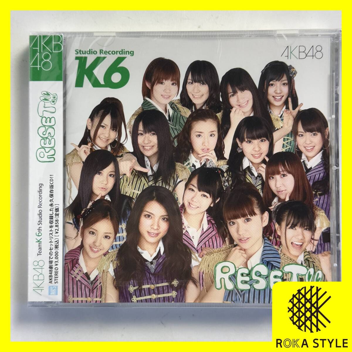 アルバムCD AKB48 TeamK 6th Studio Recording 「RESET」 女性アイドル 邦楽 未開封 ヒビあり 動作未確認 長期保管品 E2f R71110拍卖