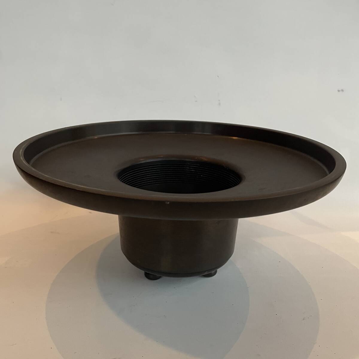 薄端 いけばな 池坊 骨董 銅製 御玄猪 華道 生花 花器 ブロンズ 青銅拍卖