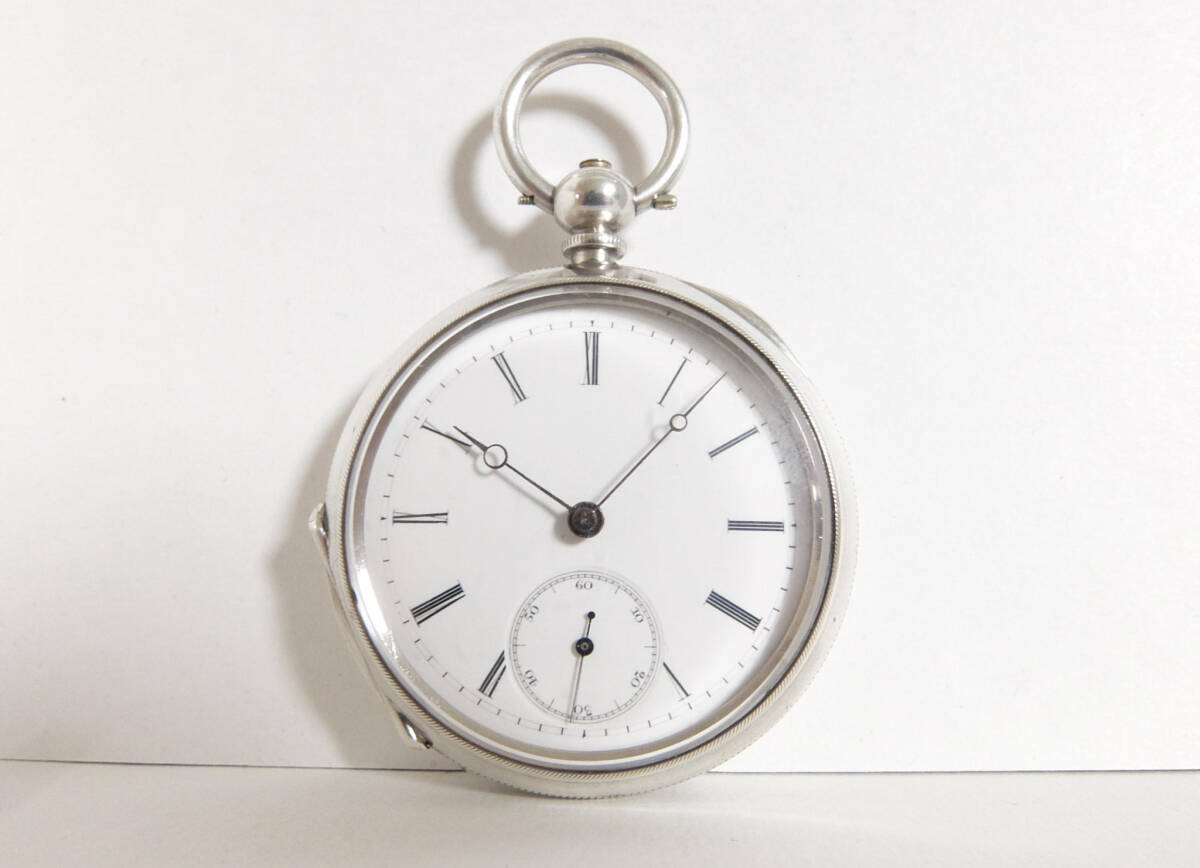 商館時計 イー・ジャコット商会 15石 鍵巻き 1878年~1883年 銀無垢ケース オーバーホール済 動作良好 大変綺麗です 希少拍卖