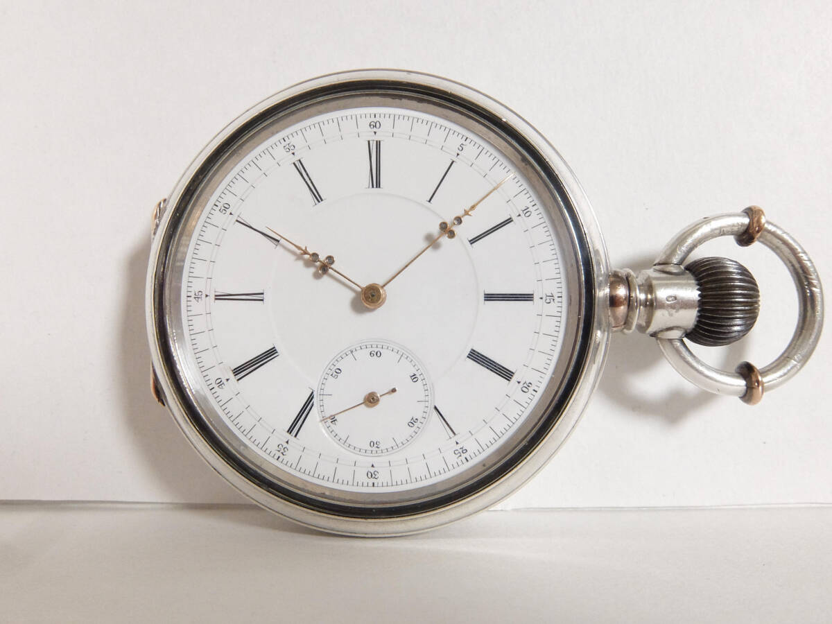 商館時計 ボーレル・クルボアジェ社 17石 高級機 裏蓋3重 銀無垢ケース オーバーホール済 動作良好 大変綺麗です拍卖